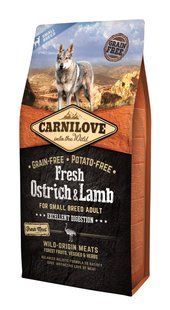 Carnilove Frech Ostrich & Lamb for Small Breed 6кг сухий корм для дорослих собак дрібних порід страус і ягня 170870/7496 фото