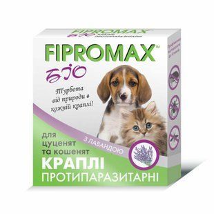 Краплі Fipromax БІО для кошенят і цуценят, 0,5мл - 2 піп./уп НФ-00002014(FB-009) фото