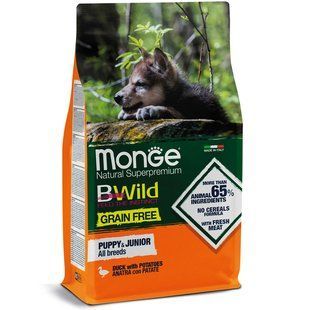 Monge Dog Bwild Grain Free Puppy & Junior качка 2,5 кг 70004787 фото