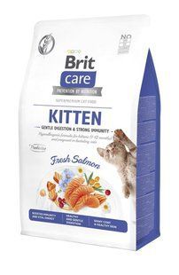 Сухой корм Brit Care Cat Nutrition Kitten Gentle Digestion Strong Immunity для котят, с лососем, 400 г 172541 фото