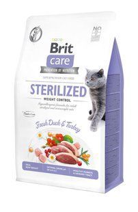 Сухой корм Brit Care Cat GF Sterilized Weight Control для стерилизованных кошек с избыточным весом, утка и 171295/0808 фото