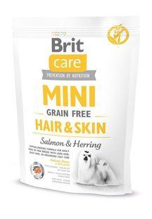 Сухой корм Brit Care GF Mini Hair & Skin для собак миниатюрных пород, для кожи и шерсти, с лососем и селедкой, 170783/0237 фото