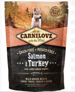 Carnilove Puppy Large Salmon & Turkey 1,5 кг корм для цуценят великих порід, з лососем та індичкою 150823/8853 фото