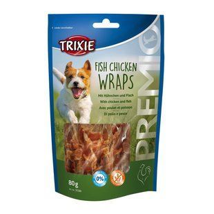 Ласощі для собак Trixie Premio Fish Chicken Wraps 80 г (курка і риба) 31590 фото