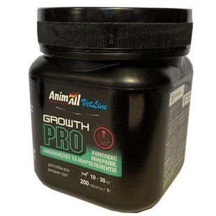 Вітаміни AnimAll VetLine Growth PRO для середніх порід собак 1 г &times; 200 табл 139888 фото