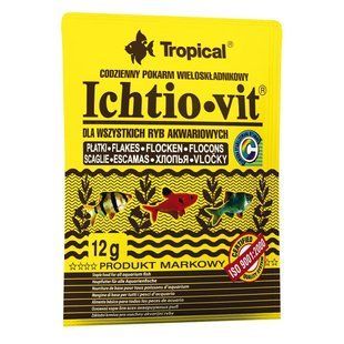 Сухой корм для аквариумных рыб Tropical в хлопьях &laquo;Ichtio-Vit&raquo; 12 г (для всех аквариумных рыб) 74401 фото