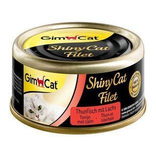 Вологий корм для кішок GimCat Shiny Cat Filet 70 г тунець і лосось G-414201 фото