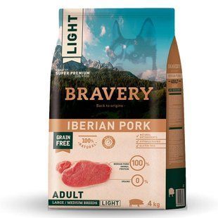 BRAVERY Iberian Pork Large/Medium Adult LIGHT 7 кг, сухой корм для дор.собак средних и крупных пород, со свининой 04PE007000.0003.0060 фото