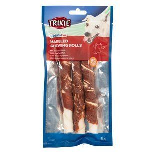 Косточка Trixie Denta Fun для чистки зубов собак, с мраморной говядиной, 140 г, 3 шт. 9931227/31227 фото