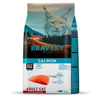 Bravery Salmon Adult Cat Sterilized сухий корм для стерилізованих кішок з лососем 7 кг 7692BRSALMSTER_7KG фото