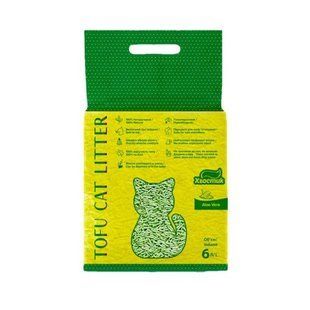 Соєвий наповнювач Хвостик Tofu Cat Litter Aloe Vera 2.6 кг/ 6л для котячого туалету, з ароматом алое віра 167650 фото