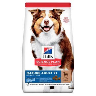 Hill's Science Plan Mature Adult Medium Lamb & Rice 14 кг сухий корм для зрілих собак середніх порід, ягня рис 604379 фото