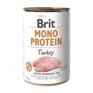 Консерва Brit Mono Protein dog k 400 г для собак с чувствительным пищеварением с индейкой 100838/100060/9780 фото