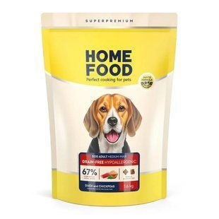 Корм для взрослых собак мясо утки с нутом Home Food dog Adult Medium/Maxi 1,6 кг беззерновый гипоаллергенный 4820235021351 фото