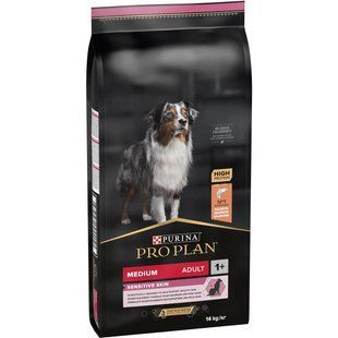 Корм Pro Plan Medium Sensitive 14 кг для собак середніх порід з лососем і рисом 12375802 фото