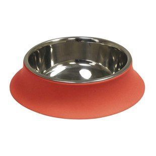Миска Croci Silicon, нержавеющая, основа силикон, красная, 0,52л, 14см C6059327 фото