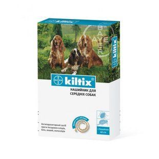 Bayer Kiltix 48 см нашийник проти бліх та кліщів для собак 83705559 фото