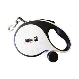Поводок-рулетка AnimAll с диспенсером, для собак весом до 15 кг, 3 м, белая 171730 фото