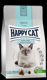Сухий корм Happy Cat Sensitive Magen & Darm з чутливим травленням качка та рис 4 кг 70597 фото