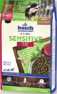 Bosch Sensitive Lamb & Rice 15 кг корм для собак схильних до алергії, ягня з рисом 52190015 фото