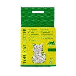 Соєвий наповнювач Хвостик Tofu Cat Litter Natural 2.6 кг/ 6л для котячого туалету, без аромату 167651 фото