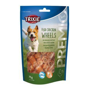 Ласощі для собак Trixie Premio Fish Chicken Wheels 75 г (курка і риба) 31748 фото