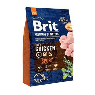 Сухой корм Brit Premium Sport 3 кг для активных собак с повышенными физическими нагрузками&nbsp;с курицей 170847/6666 фото