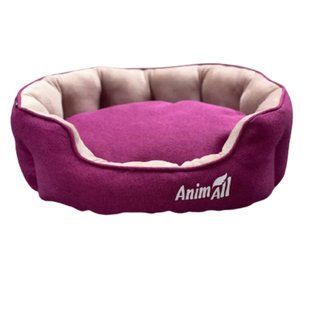 Лежак AnimAll Royal Velours M Fuchsia для котів і собак, 53&times;47&times;21 см 167959 фото