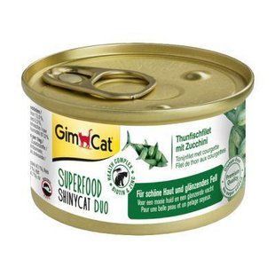 Вологий корм Shiny Cat Superfood k 70g для кішок тунець і цукіні G-414539/414577 фото