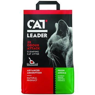 Cat Leader Clumping 2xOdour Attack Frech 5 кг ультра-комкующийся наполнитель 802059 фото