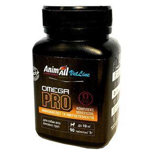 Вітаміни AnimAll VetLine Omega PRO для малих порід собак 1 г &times; 90 табл 139886 фото