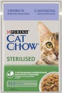 Вологий корм Cat Chow Sterilised 26шт х 85г для стерилізованих кішок, з куркою і баклажанами 12527636/П фото