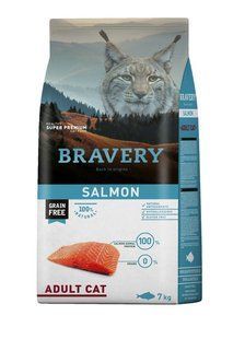 Bravery Salmon Adult Cat 7 кг (306) сухий корм для дорослих котів, з лососем 7630BRSALM_7KG фото