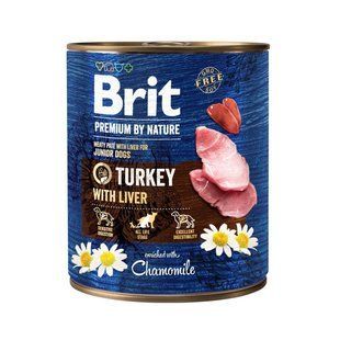 Корм Brit Premium by Nature 800 г для собак паштет индюшатина с печенью 100410/8577 фото