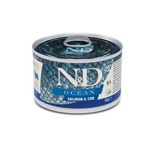 Влажный корм Farmina N&D Grain Free OCEAN SALMON & COD ADULT MINI для собак мелких пород, с лососем и треской, 178937 фото