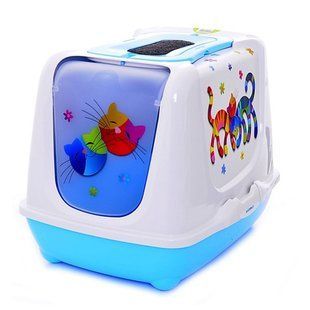 Moderna Trendy Cat Friends Forever закрытый туалет для котов c угольным фильтром и совком 39,5х50х37,5 см C235331FF фото