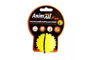 Іграшка AnimAll Fun м'яч каштан для собак, 5 см, жовта 127746 фото