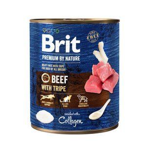 Корм Brit Premium by Nature 800 г для собак паштет говядина с потрохами 100413/8607 фото