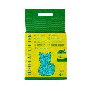 Соєвий наповнювач Хвостик Tofu Cat Litter Mint 2.6 кг/ 6л для котячого туалету, з ароматом м'яти 167649 фото