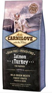 Carnilove Puppy Salmon & Turkey 12 кг беззерновий корм для цуценят і молодих собак усіх порід 150815/8822 фото