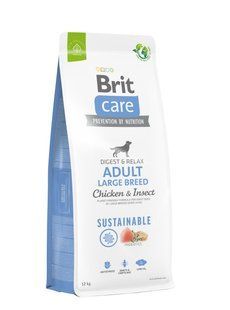 Корм Brit Care Dog Sustainable Adult Large Breed 12 кг для собак больших пород, с курицей и насекомыми 172183 фото