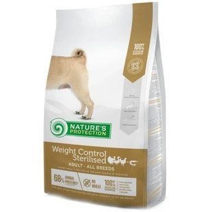 Сухой корм Nature's Protection Weight Control Sterilised Adult all breeds, для стерилизованных собак, 4 кг NPS45660 фото
