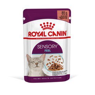 Вологий корм для дорослих котів ROYAL CANIN SENSORY FEEL GRAVY 0.085 кг 15190010/П фото