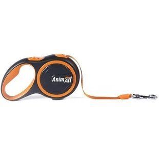 Повідець-рулетка AnimAll для собак вагою до 50 кг, 5 м, помаранчевий 60703 фото