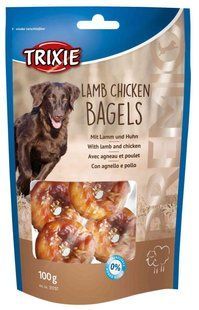 Лакомство Trixie Premio Lamb Chicken Bagles для собак, кольца ягненка/курица, 100 г 31707 фото
