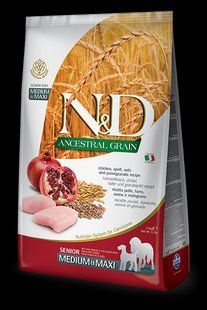 Farmina (Фармина) n&d low Grain dog Chicken & Pomegranate Senior Medium & Maxi 2,5 кг Низкозерновой сухой корм 156387 фото