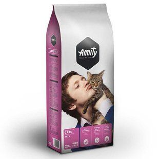 Сухий корм для котів Amity Eco Cat Mix 20 кг для всіх порід, м'ясний мікс 129ECOMIX20KG фото