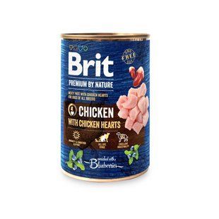 Корм Brit Premium by Nature 400 г для собак паштет курица с куриным сердцем 100405/8522 фото