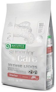 Сухой беззерновой корм для щенков Nature'sProtectionSuperiorCareWhite DogsGrain FreeStarter All Breeds 1.5 кг NPSC45669 фото