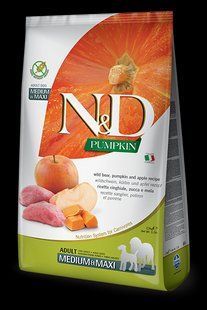 Farmina (Фармина) n&d Grain Free Pumpkin dog Boar & Apple Adult Medium & Maxi 2,5 кг Беззерновой корм для 156345 фото